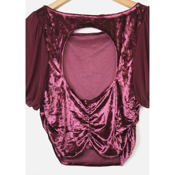 Free People Midnight Mood Velvet Crop Top - Picture 9 of 10